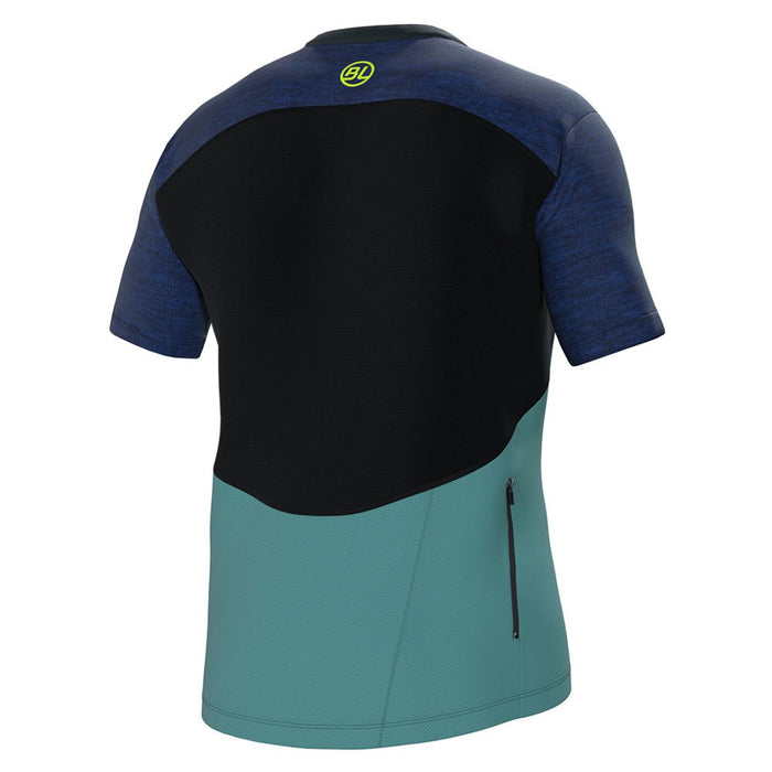 Vista trasera de la Playera Bicycle Line Agordo Azul MTB