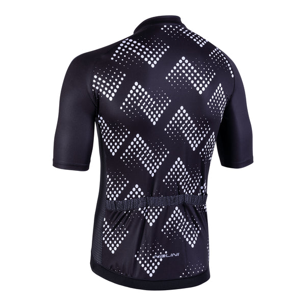 Vista trasera de la Playera Nalini AIS Podio 2.0 Negro y Blanco