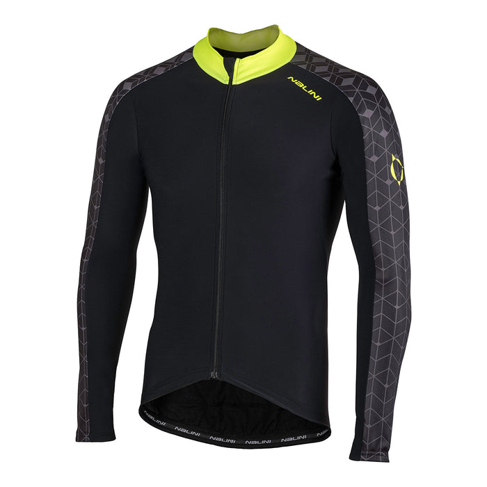 Playera de ciclismo Nalini AHW Yellow manga larga amarillo fluorescente