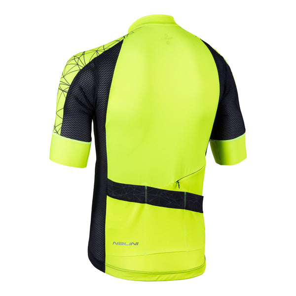 Vista trasera de jersey Nalini AIS Velocità 2.0 amarillo