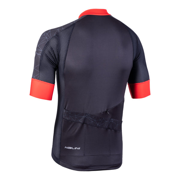 Vista trasera de jersey Nalini AIS Velocità 2.0 rojo