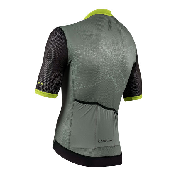 Vista trasera de jersey Nalini BAS Ergo Mesh verde