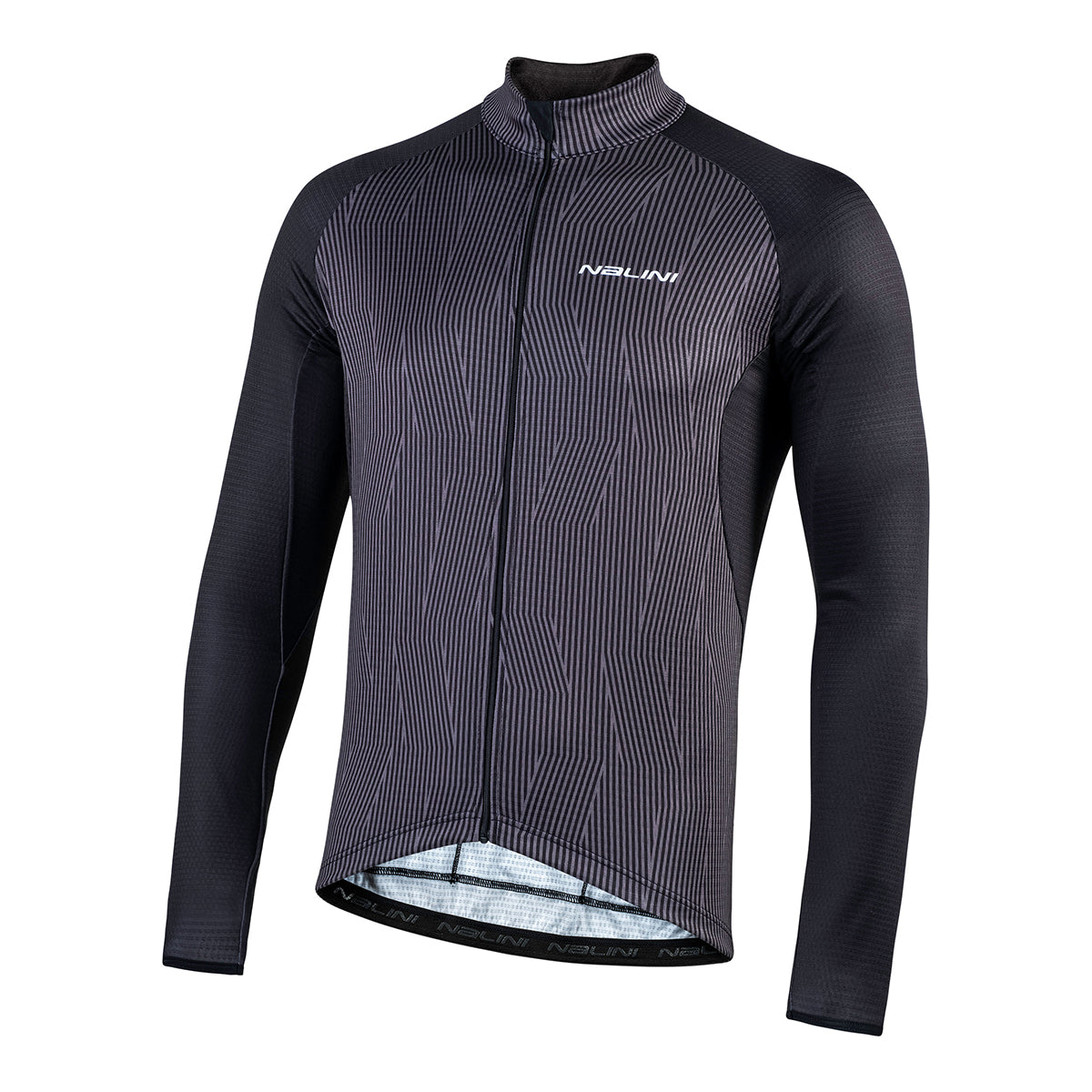 Playera de ciclismo Nalini Classica B0W gris manga larga térmica