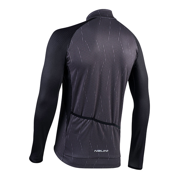 Vista trasera de jersey térmico Nalini Classica B0W gri