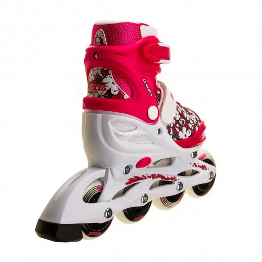 Vista lateral de patines Roces Compy X Girl con soporte de tobillo