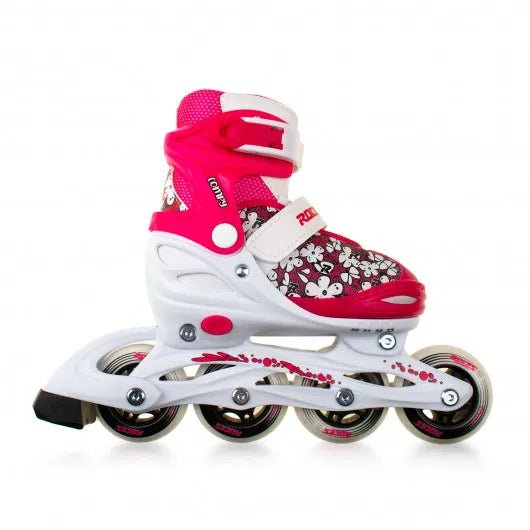 Patines en línea Roces Compy X Girl ajustables vista frontal