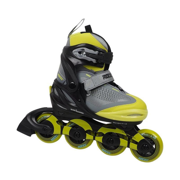 Vista lateral derecha de patines Roces Moody TIF Boy gris negro