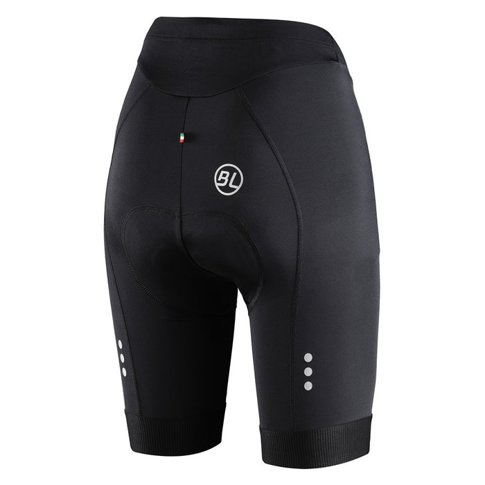 Vista trasera del Short Bicycle Line Potenza para Mujer Negro