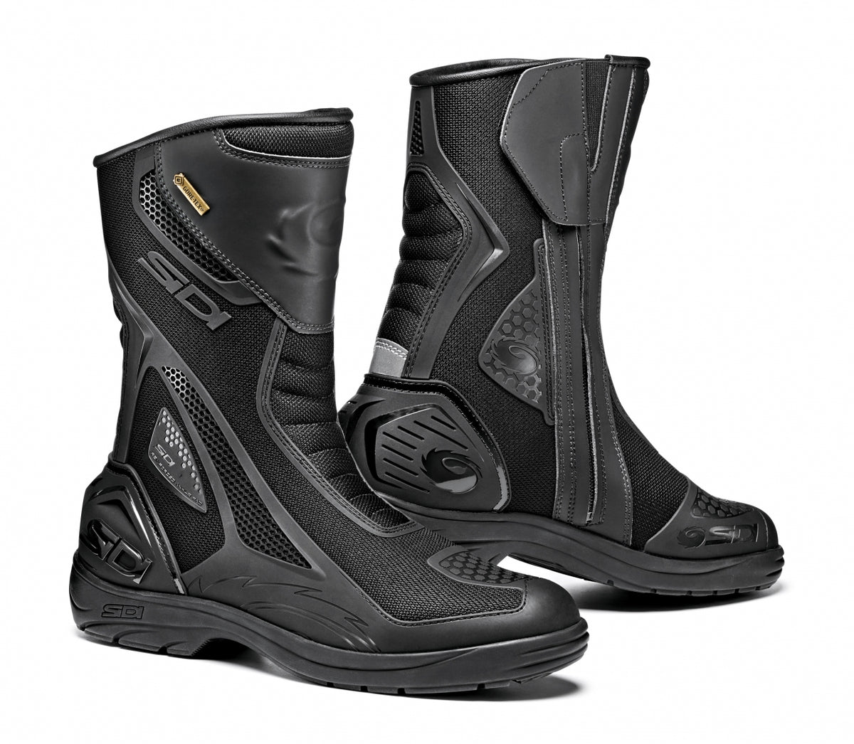 Botas para moto Sidi Aria Gore-Tex negro con diseño touring vista frontal