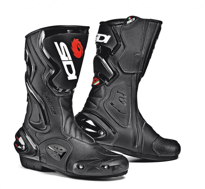 Botas para moto Sidi Cobra Rain negro vista frontal para conducción touring
