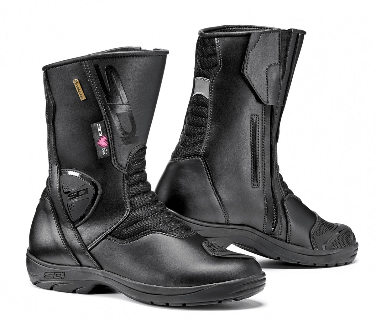 Botas para moto Sidi Gavia Gore-Tex mujer negro vista frontal touring impermeable