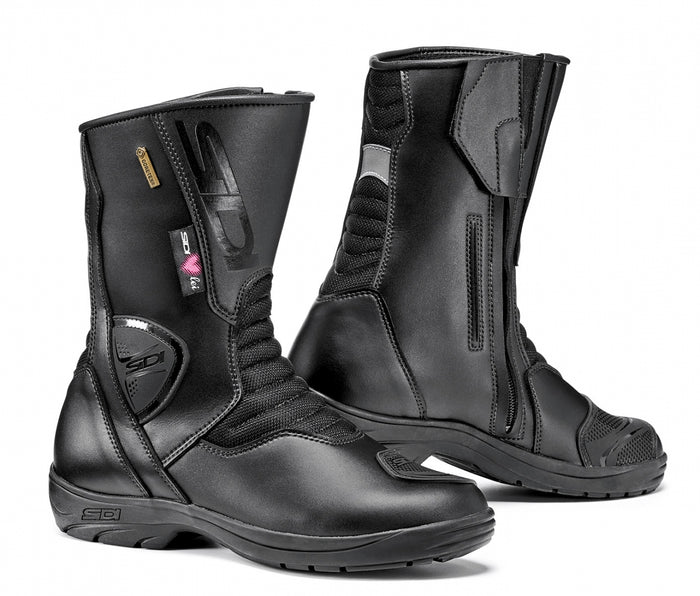 Botas para moto Sidi Gavia Gore-Tex mujer negro vista frontal touring impermeable