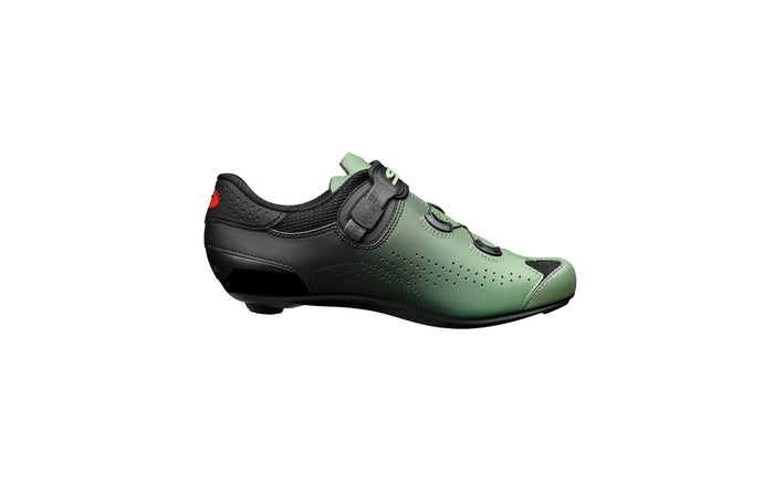 Vista lateral izquierda de zapatillas ruta Sidi Genius 10 Green Black