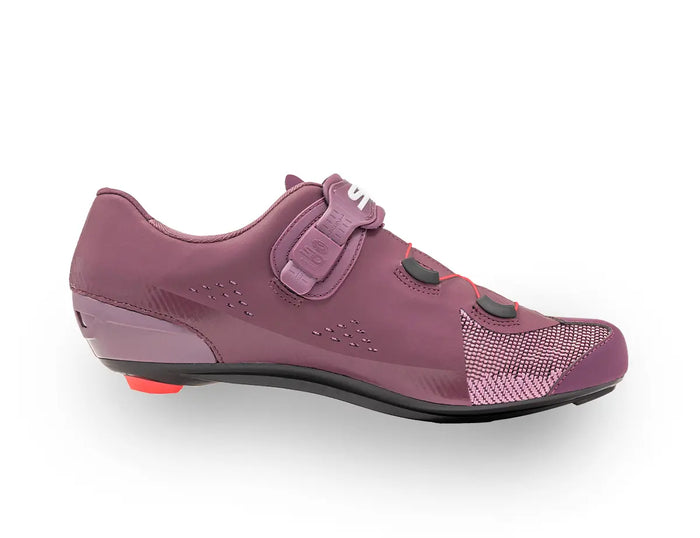 Vista lateral izquierda de zapatillas ruta Sidi Genius 10 Knit Violet