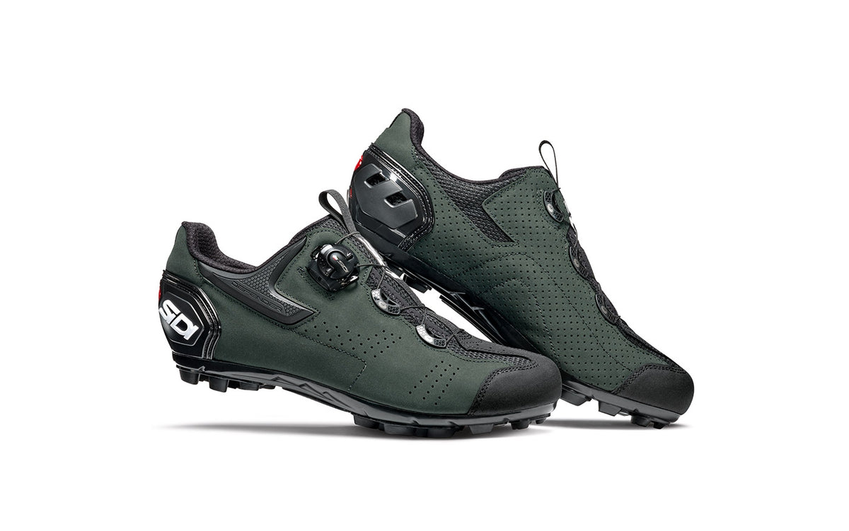 Zapatillas de ciclismo Sidi Gravel Green Black compatibles con SPD