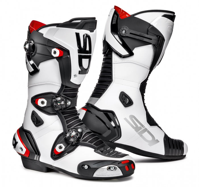 Sistema de ajuste magnético Techno-3 en botas Sidi Mag-1 blanco negro