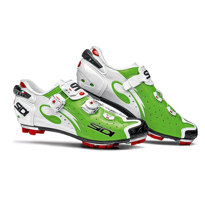 Zapatillas de Ciclismo Sidi MTB Drako Carbon SRS Verdes Fluo Blancas