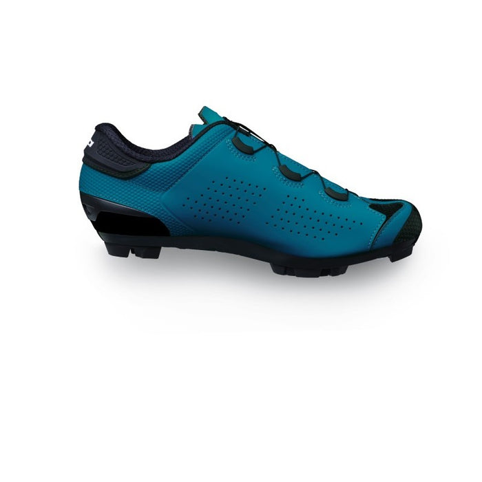 Vista lateral izquierda de zapatillas MTB Sidi Dust Light Blue