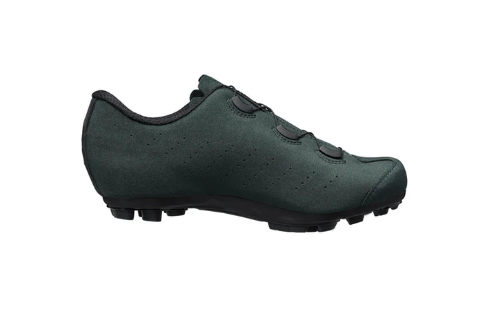 Vista lateral izquierda de zapatillas MTB Sidi Speed 2 Dark Green Black