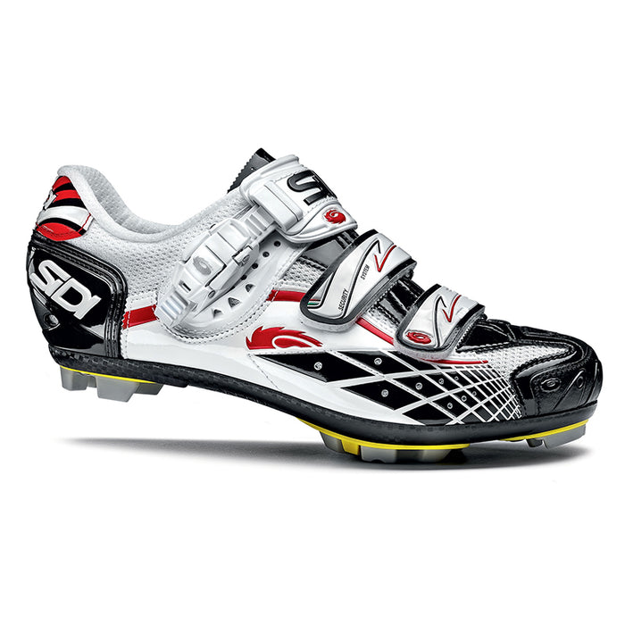 Zapatillas de ciclismo Sidi MTB Spider SRS White Black Vernice compatibles con SPD