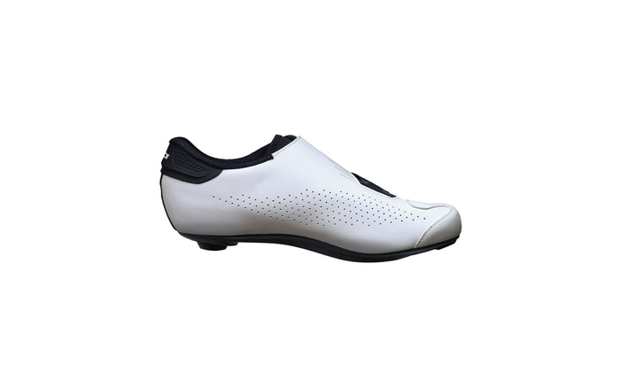 Vista lateral izquierda de zapatillas ruta Sidi Prima White Black