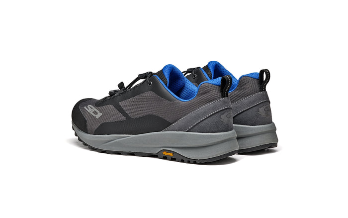 Vista trasera de zapatillas MTB Sidi SDS Explorer Grey Black