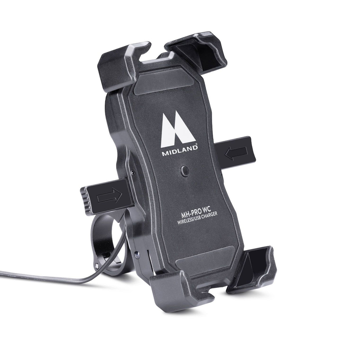 Soporte Midland MH PRO WC C1487 con carga inalámbrica para motocicleta disponible en Ciao Italia México