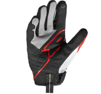 Palma reforzada de los guantes para moto mujer Spidi Flash-R Evo Lady negro rojo
