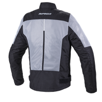 Vista trasera de la chaqueta para moto Spidi Solar Net negra gris