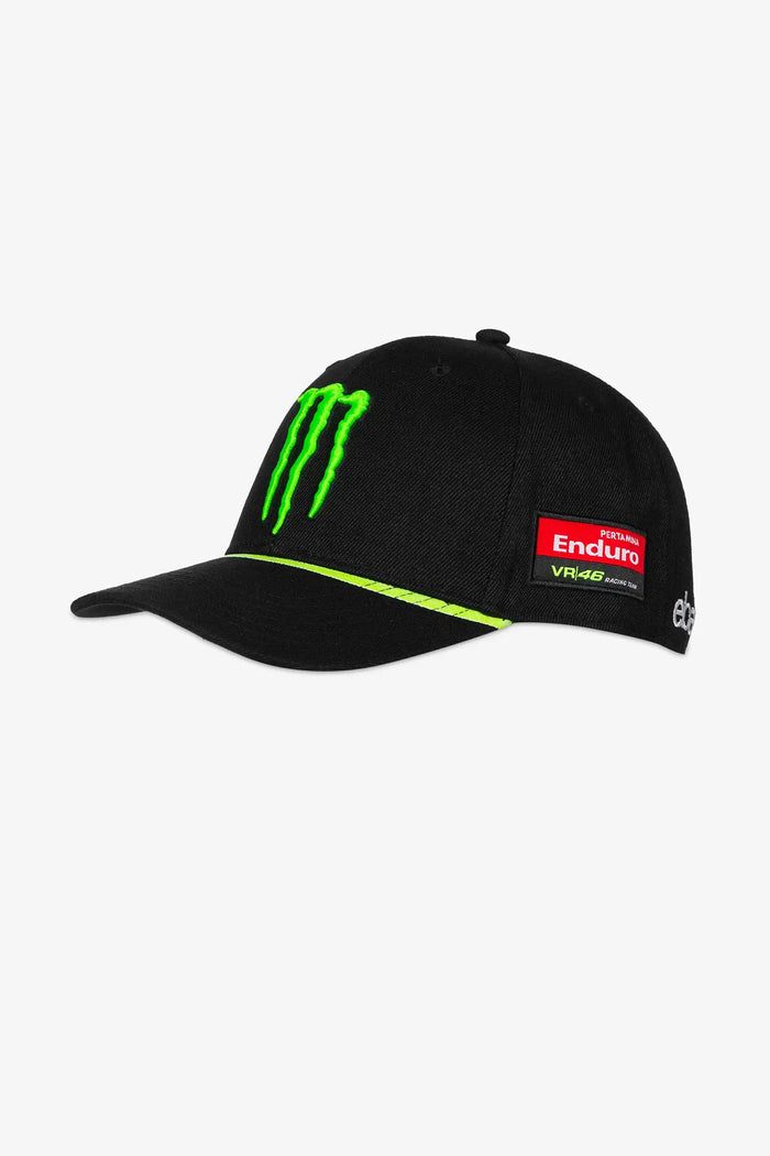 Gorra Sponsor Monster Energy Pertamina Enduro VR46 Racing Team negra vista frontal