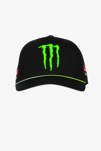 Vista lateral de la gorra Sponsor Monster Energy Pertamina Enduro VR46 Racing Team negra