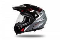 Casco off road UFO Plast Aries gris para pilotos de motocross