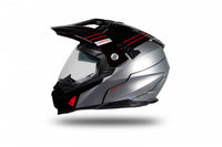 Casco para motocross UFO Plast Aries gris con ajuste cómodo y seguro