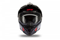 Casco motocross UFO Plast Aries gris con protección para uso off road