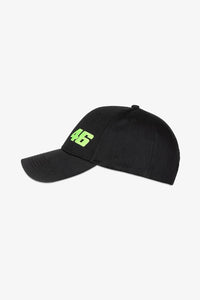 Vista lateral de la gorra Valentino Rossi Mid Visor negra