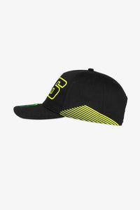 Detalle del número 46 en la gorra VR46 46 Monster negra
