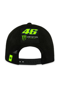 Detalle del ajuste trasero de la gorra VR46 Monster Energy Trucker negra