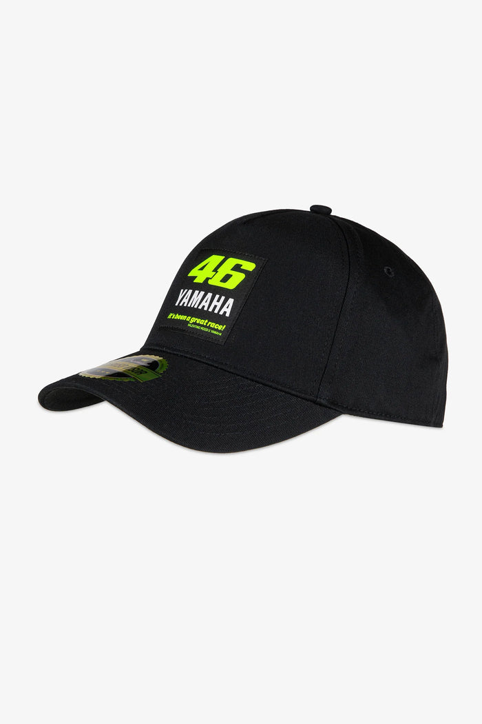 Gorra VR46 Yamaha Ambassador 46 negra vista frontal