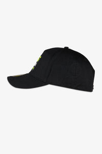 Vista lateral de gorra VR46 Yamaha Ambassador 46 negra