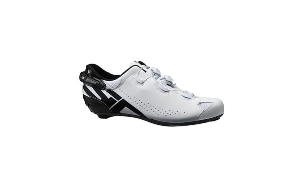 Zapatillas de ciclismo Sidi Shot 2S blanco negro con suela de carbono