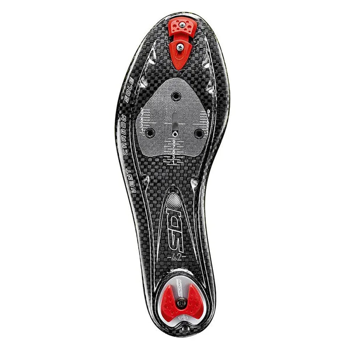 Suela de carbono de las zapatillas Sidi Shot blanco rojo