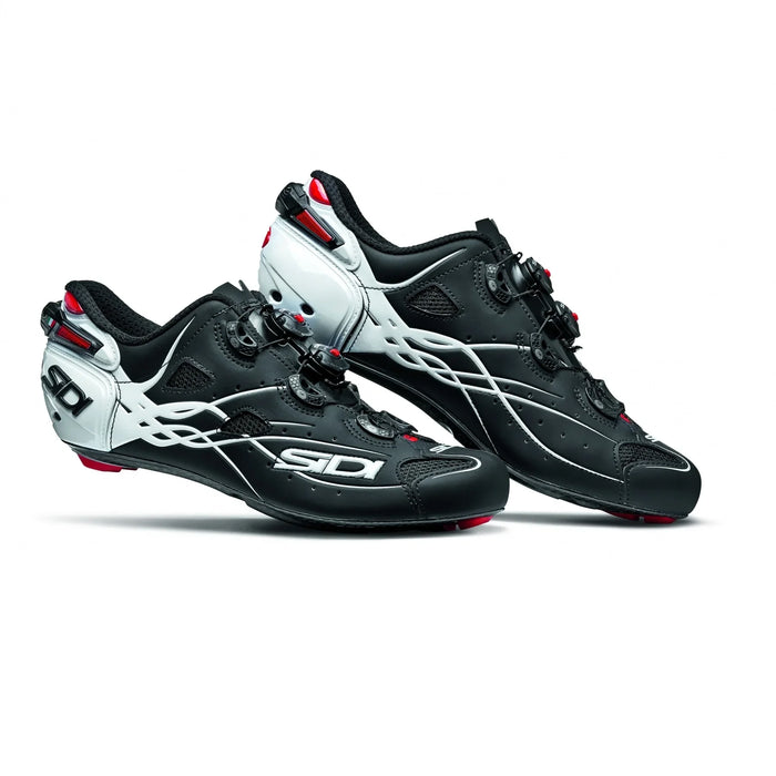 Zapatillas de ciclismo Sidi Shot Matte negro blanco con suela de carbono
