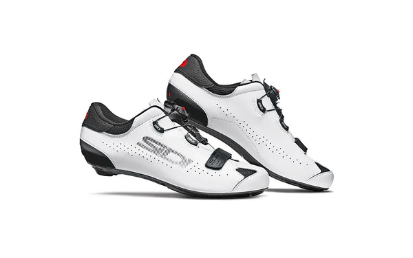 Zapatillas de ciclismo Sidi Sixty blanco negro para ruta con suela de carbono