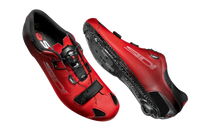 Detalle del sistema de ajuste de las zapatillas Sidi Sixty rojas