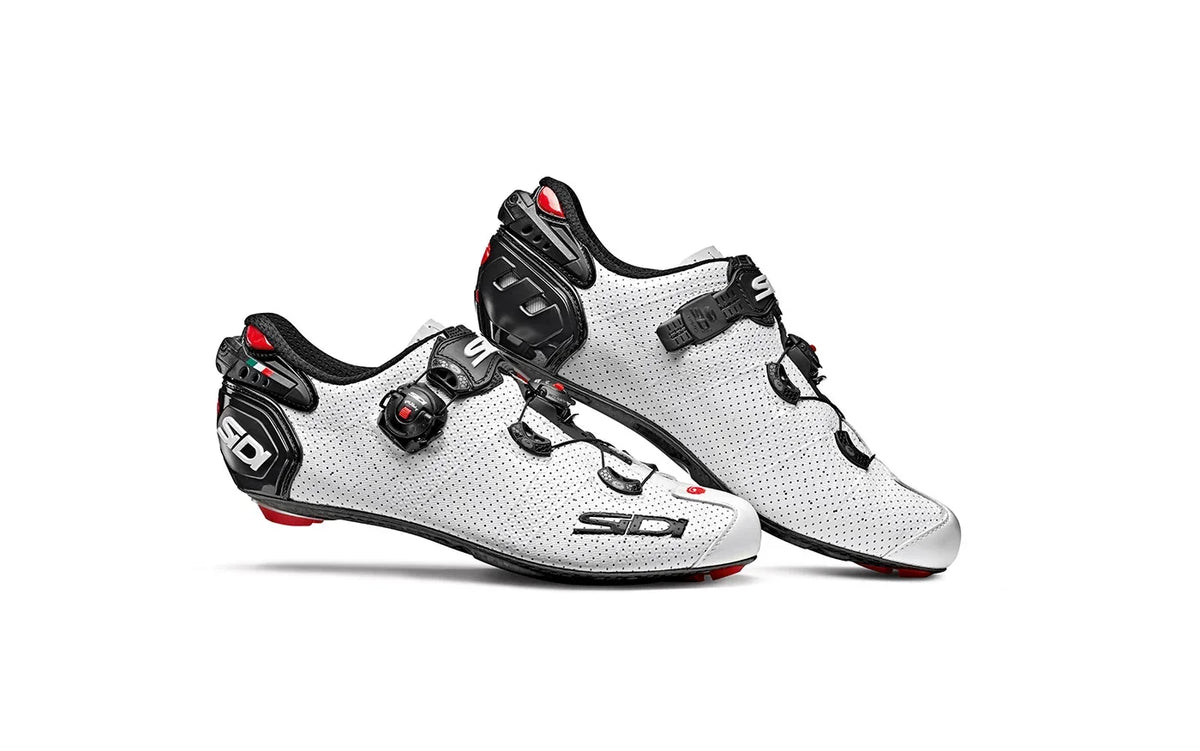 Zapatillas de ciclismo Sidi Wire 2 Carbon Air blancas con suela de carbono