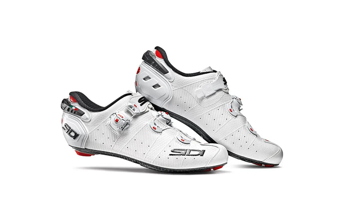 Zapatillas de ciclismo Sidi Wire 2 Carbon blancas con suela de carbono