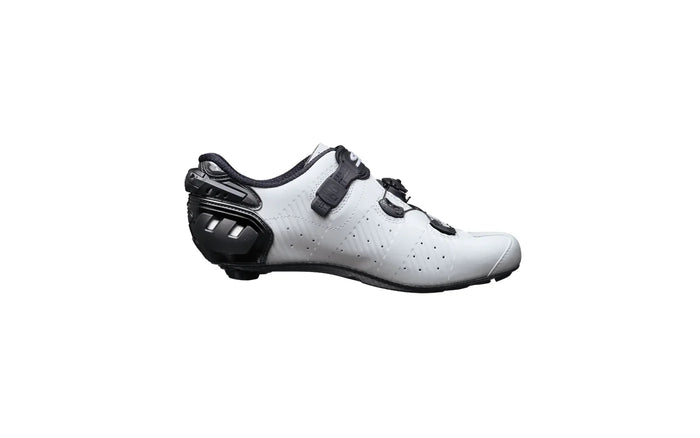 Vista lateral izquierda de las zapatillas Sidi Wire 2S blanco negro