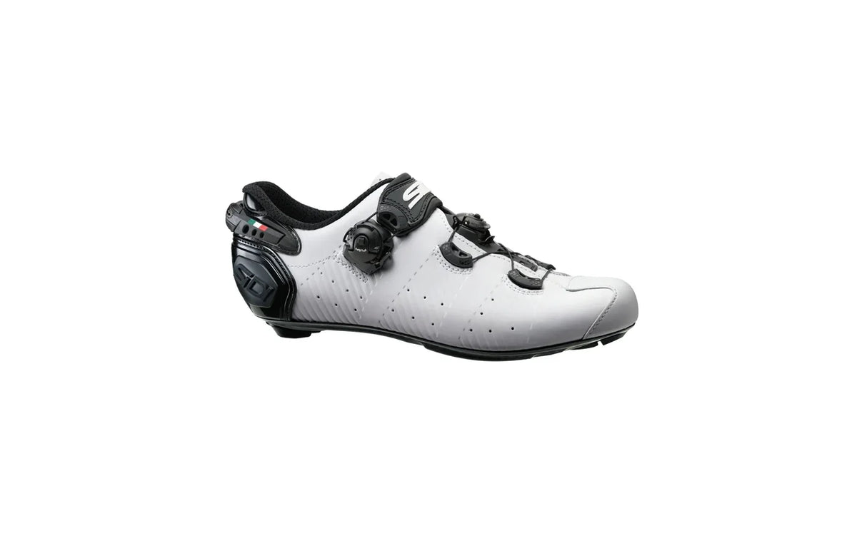 Zapatillas de ciclismo Sidi Wire 2S blanco negro con suela de carbono